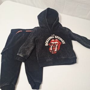 The Rolling Stones Black Kids Matching Set 18 Months